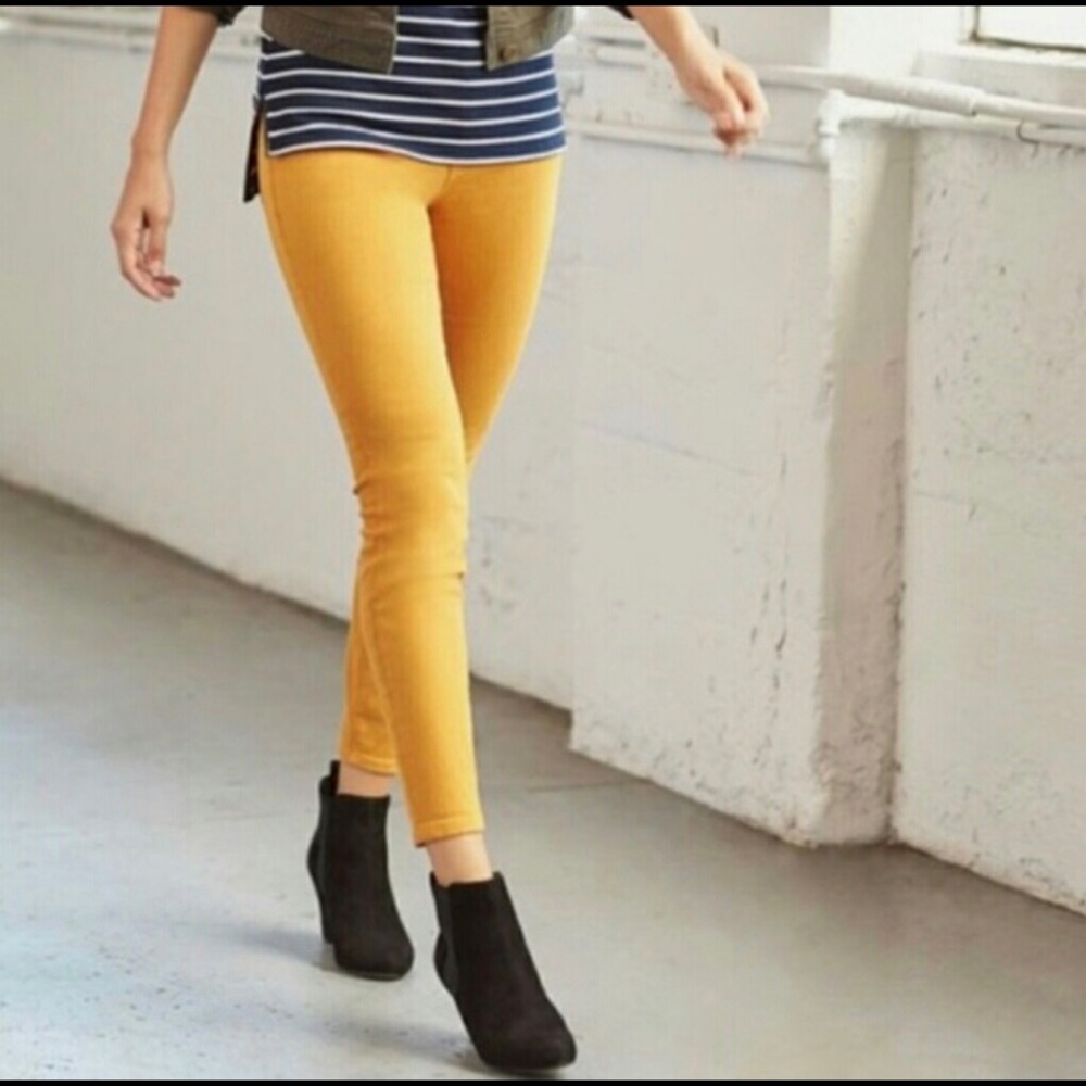 J. Crew Mustard Toothpick Jeans